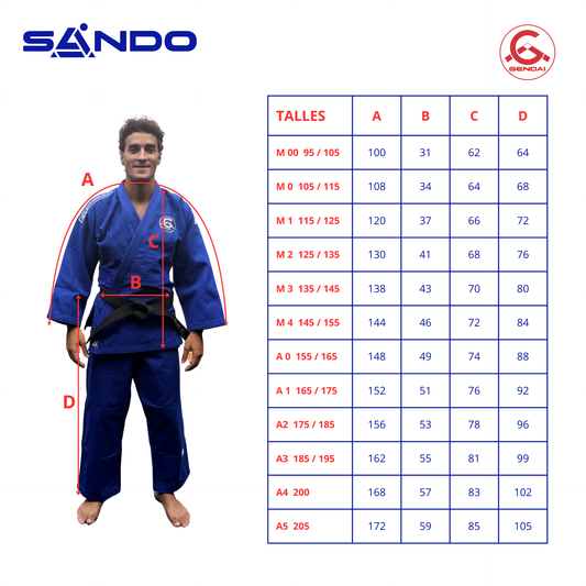 JUDOGI SANDO - GENDAI (Azul)