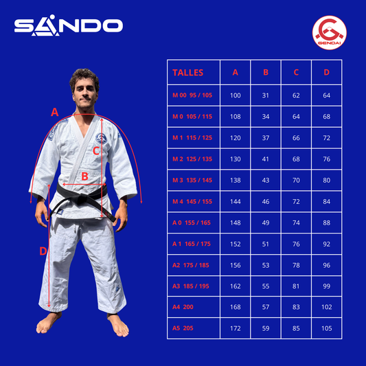 JUDOGI SANDO - GENDAI (Blanco)